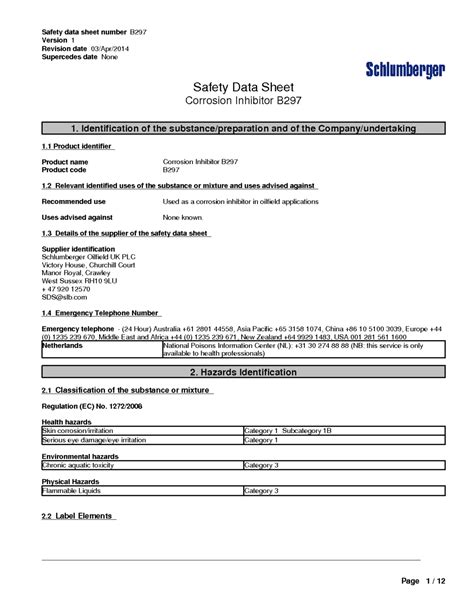Product code. . Corrosion inhibitor msds baker hughes